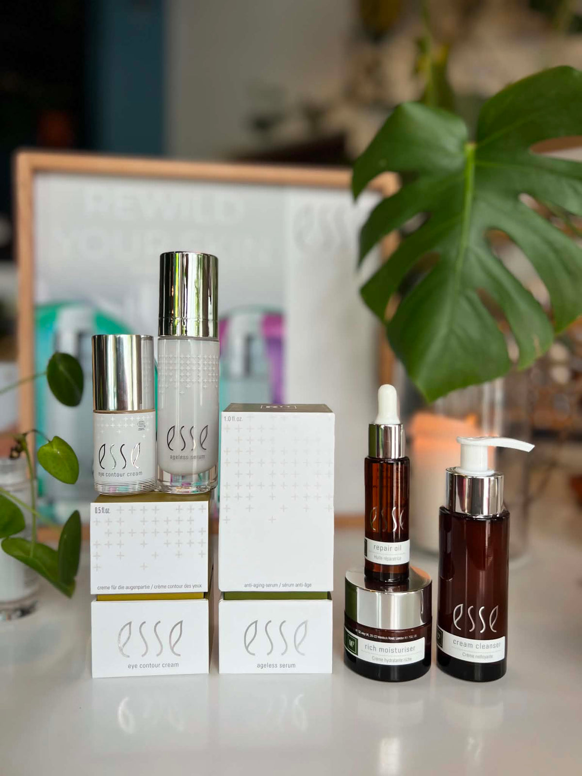 Høstpakke Esse: Eye Contour Cream & Ageless Serum + Cleanser/Oil/Moisturiser