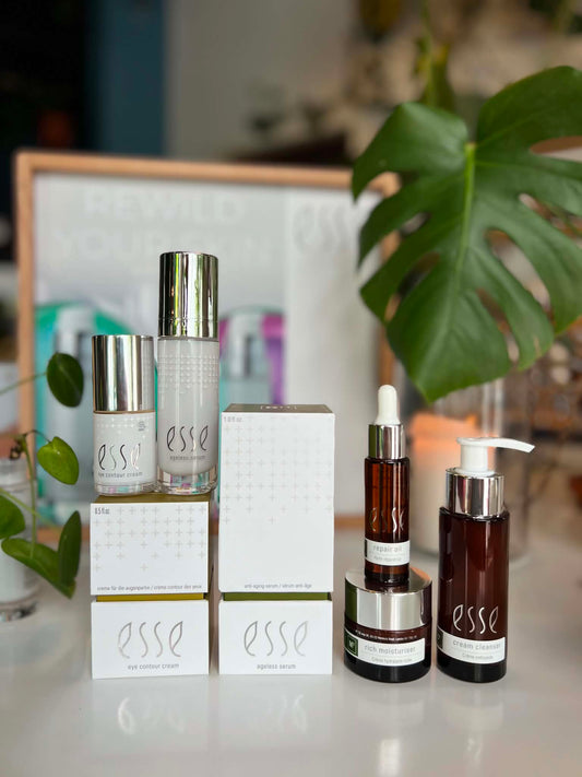 Høstpakke Esse: Eye Contour Cream & Ageless Serum + Cleanser/Oil/Moisturiser